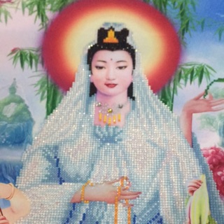 Tranh đính đá Quan thế âm bồ tát thành phẩm