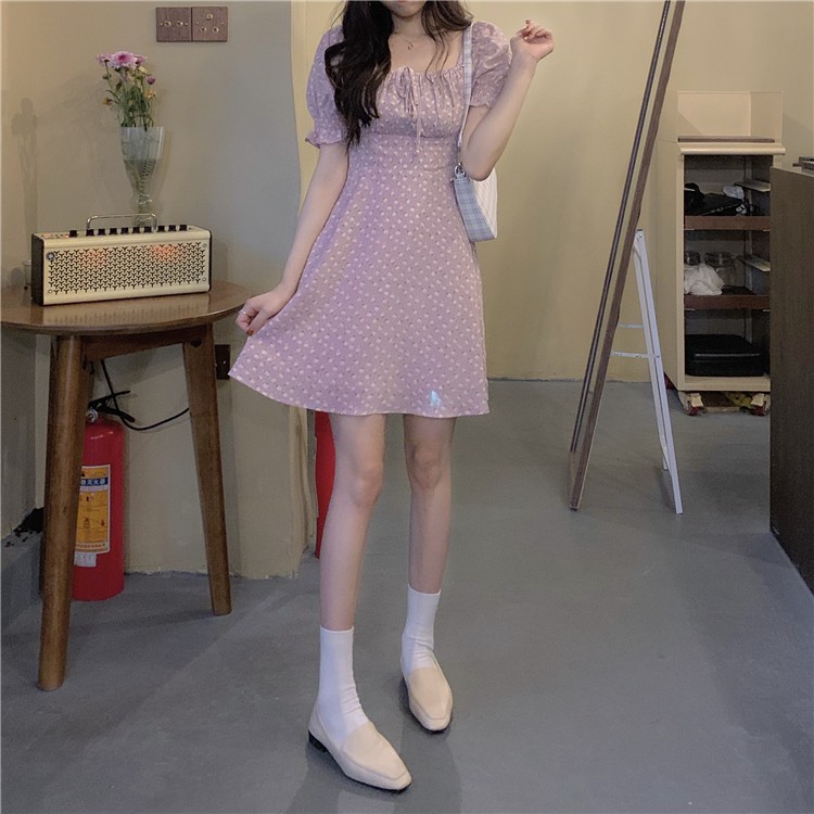 Váy Hoa Nhí Tím Vintage 🌸FREESHIP🌸 Giảm 10k nhập mã [ VAY TIM ] 🌸 Váy vintage tím lịm tìm sim không bao giờ hết HOT | BigBuy360 - bigbuy360.vn