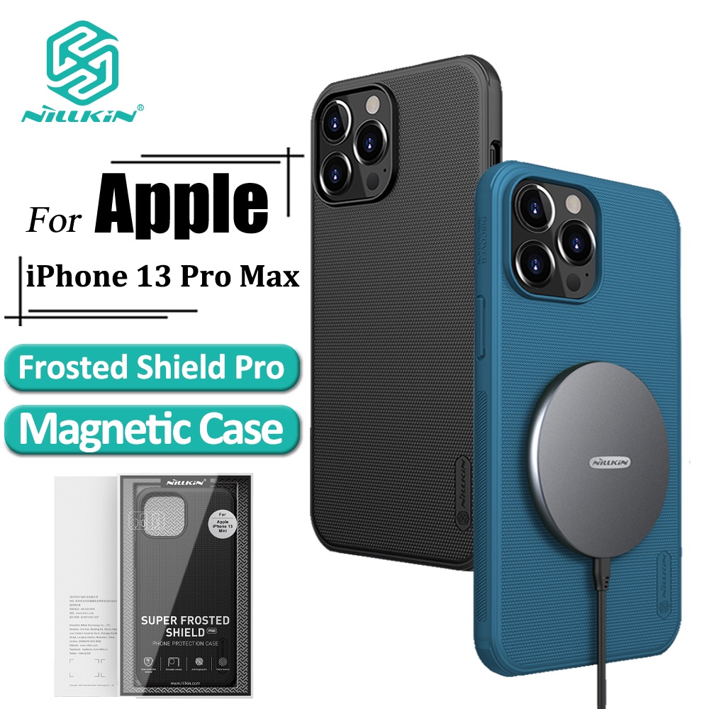 Ốp điện thoại Nillkin Super Frosted Shield Pro từ tính PC + TPU siêu nhám chống vân tay màu trơn cho iPhone 13ProMax