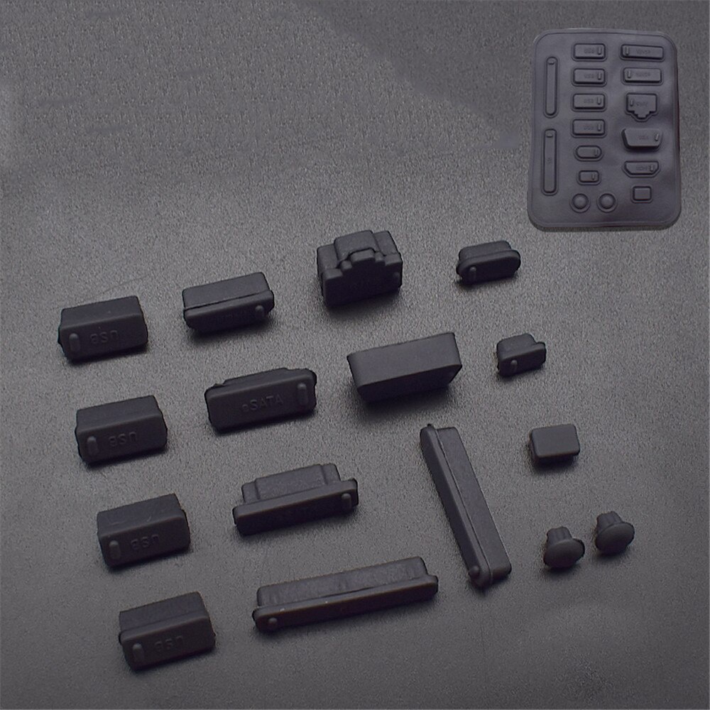 Bộ 16 nút cao su bảo vệ chống bụi cổng HDMI cổng VGA chuyên dụng cho máy tính xách tay