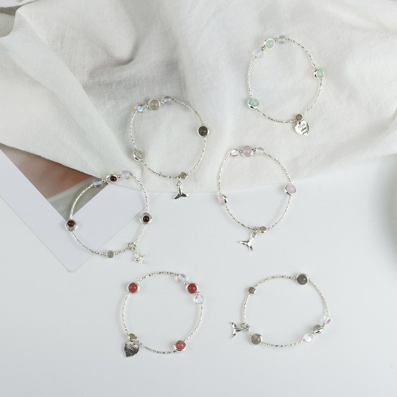 Vòng Đeo Tay Hình Đuôi Cá Đính Pha Lê Trái Tim Ngọt Ngào Dành Cho Nữ | BigBuy360 - bigbuy360.vn