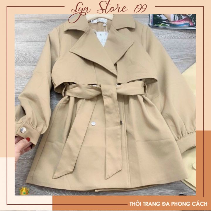 [Freeship] Áo Khoác Kaki, Áo Mangto 2 lớp (măng tô) Dáng Dài Kèm Đai Hàng Quảng Châu Loại 1 Cá Tính Nhiều Màu Mã A35