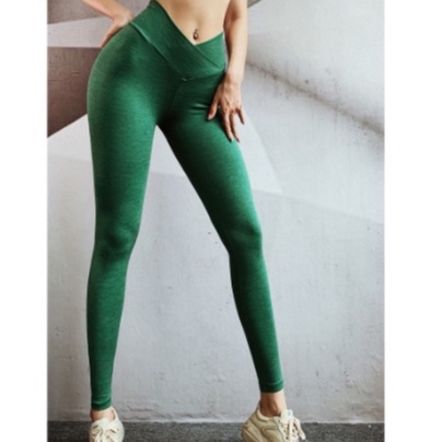 Quần Tập Gym Yoga Nữ Madela Cạp Cao Nâng Mông Tôn Dáng, Quần Tập Chất Dệt Kim Co Giãn Trơn Nhiều Màu