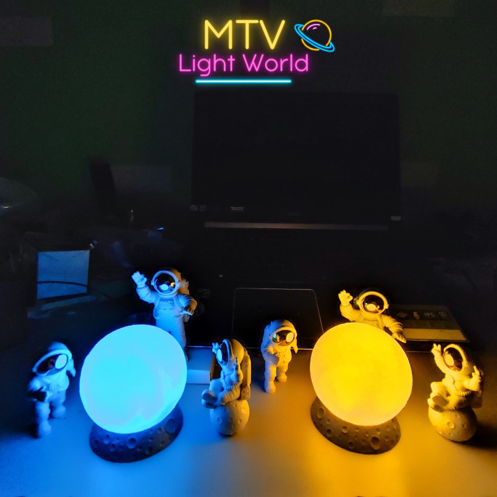 Mô hình phi hành gia - Đèn mặt trăng 3D trang trí phòng ngủ, decor bàn làm việc - MTV Store