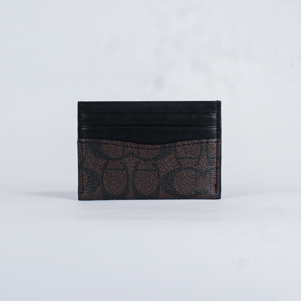 Ví đựng thẻ Card Holder Coach Monogram Da PU