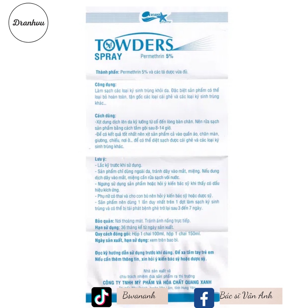 XỊT TOWDERS SPRAY