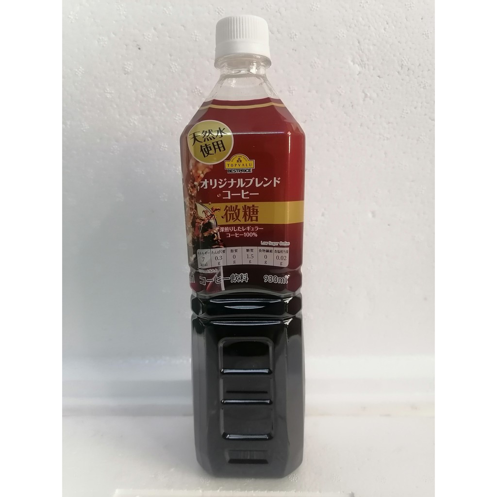 [930ml – Ít đường] Cà phê uống liền [Japan] TOPVALU (Low sugar) Original Blend Coffee (btn-hk)