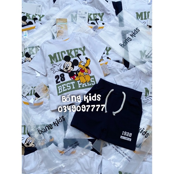 Bộ Hè Bé Trai Mickey&Pluto Trắng C&A