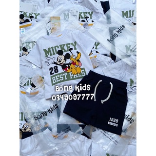 Bộ hè bé trai mickey&pluto trắng c&a