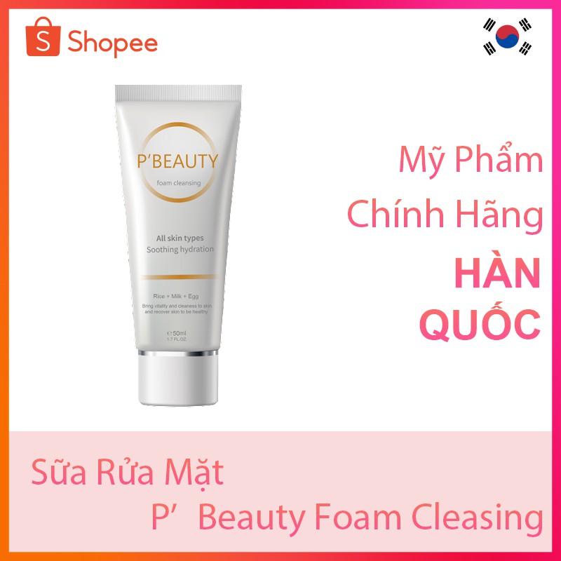 Sữa Rửa Mặt Hàn Quốc P’Beauty Foam Cleansing 50GR