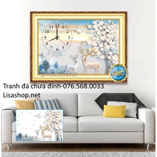 Tranh đính đá con hươu y8191 chưa đính