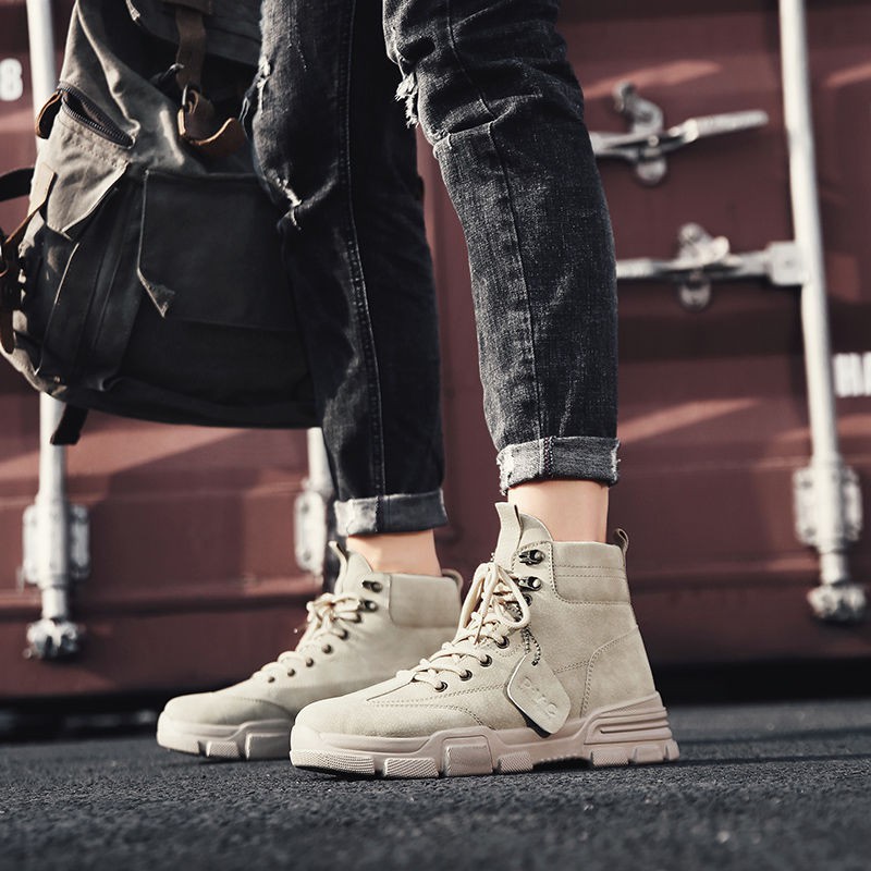 Giày Bốt Martin Cổ Cao Kiểu Anh Thời Trang Mùa Thu Dành Cho Nam | BigBuy360 - bigbuy360.vn