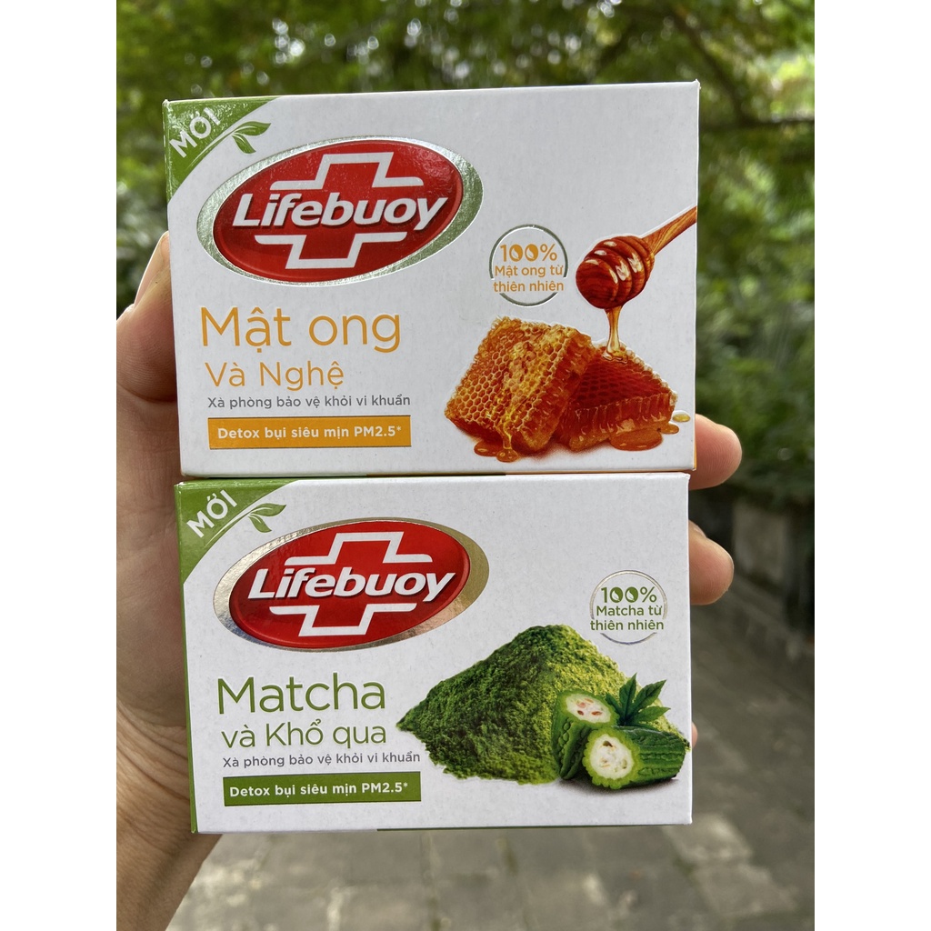 COMBO 2 XÀ PHÒNG BÁNH LIFEBUOY MATCHA VÀ KHỔ QUA 90g