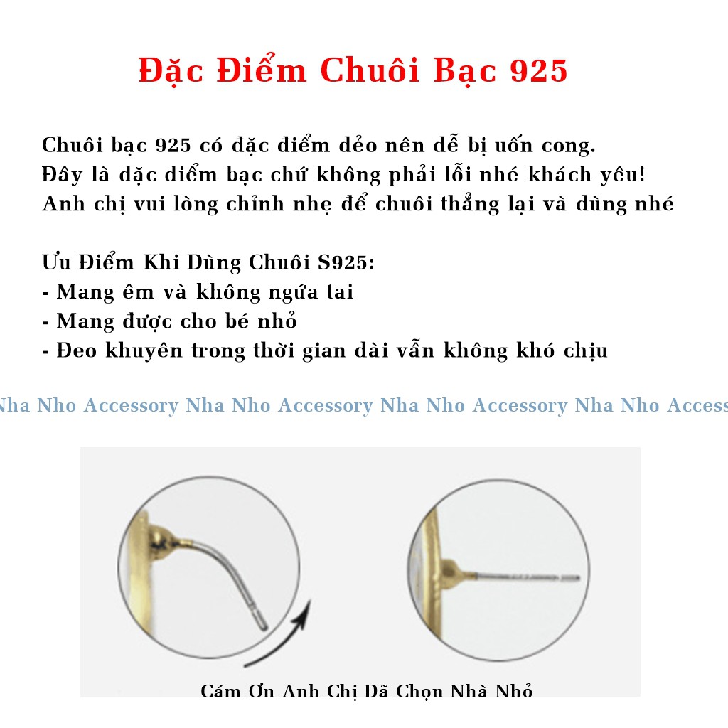 Khuyên Tai Hình Chớp Tròn Đi Tiệc NHÀ NHỎ 1523