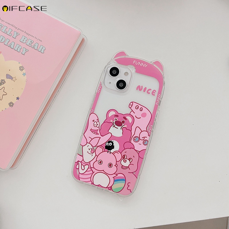 Ốp Điện Thoại Mềm Trong Suốt Họa Tiết Hoạt Hình Sáng Tạo Cho iPhone 13 12 11 Pro Max
