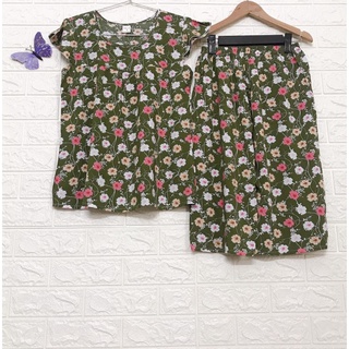 [Sale thời trang nữ] đồ bộ tole lanh nữ quần lửng size 2 47-55kg