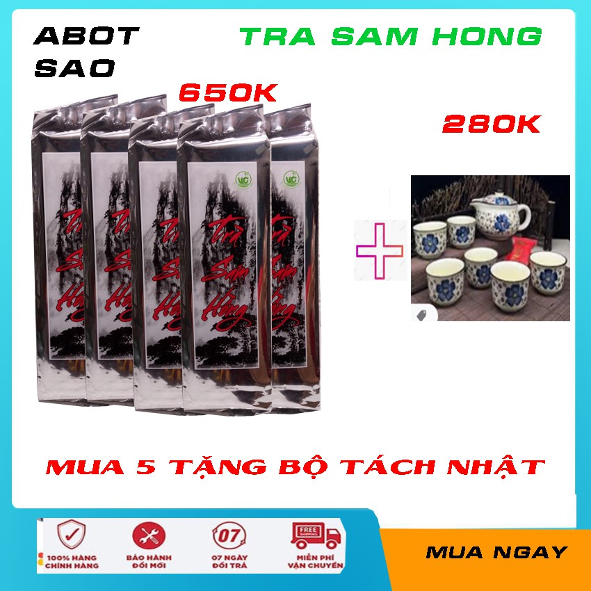 Trà Sâm Hồng Khuyến Mãi Mua 5 Tặng 1