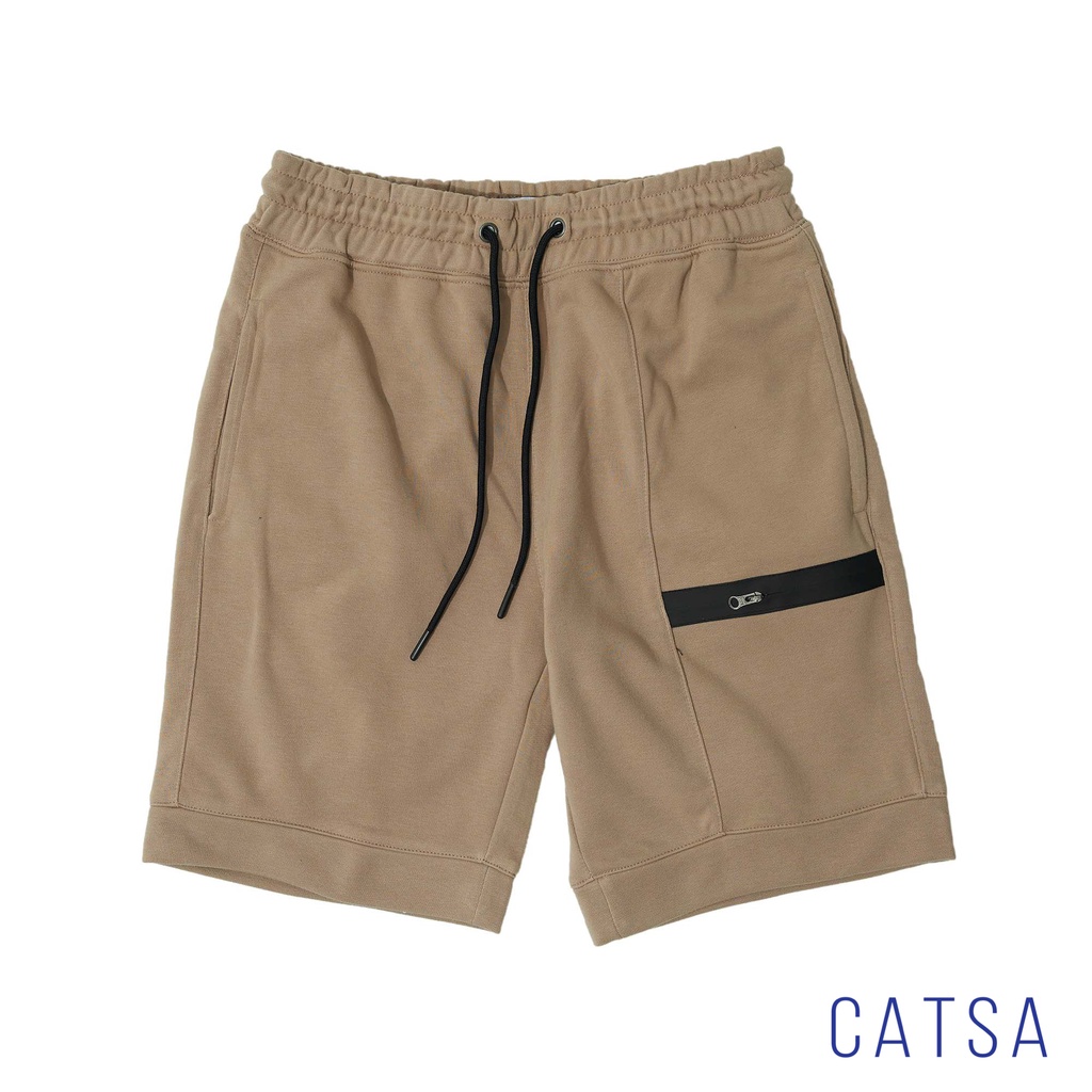 Quần lửng thun CATSA đen, be, trắng chất liệu thun da cá mặc thoải mái, năng động thấm hút mồ hôi QSJ054 - 053 - 055