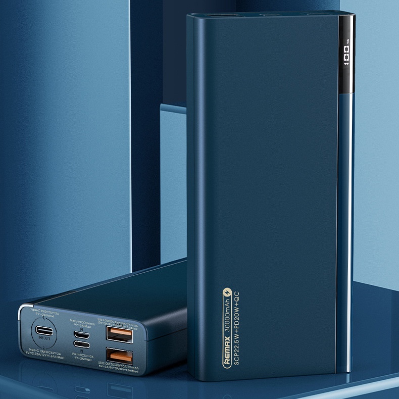 Pin dự phòng sạc nhanh Remax RPP-257 dung lượng 30000mAh thiết kế sang trọng - hỗ trợ QC 22.5W và PD 20W