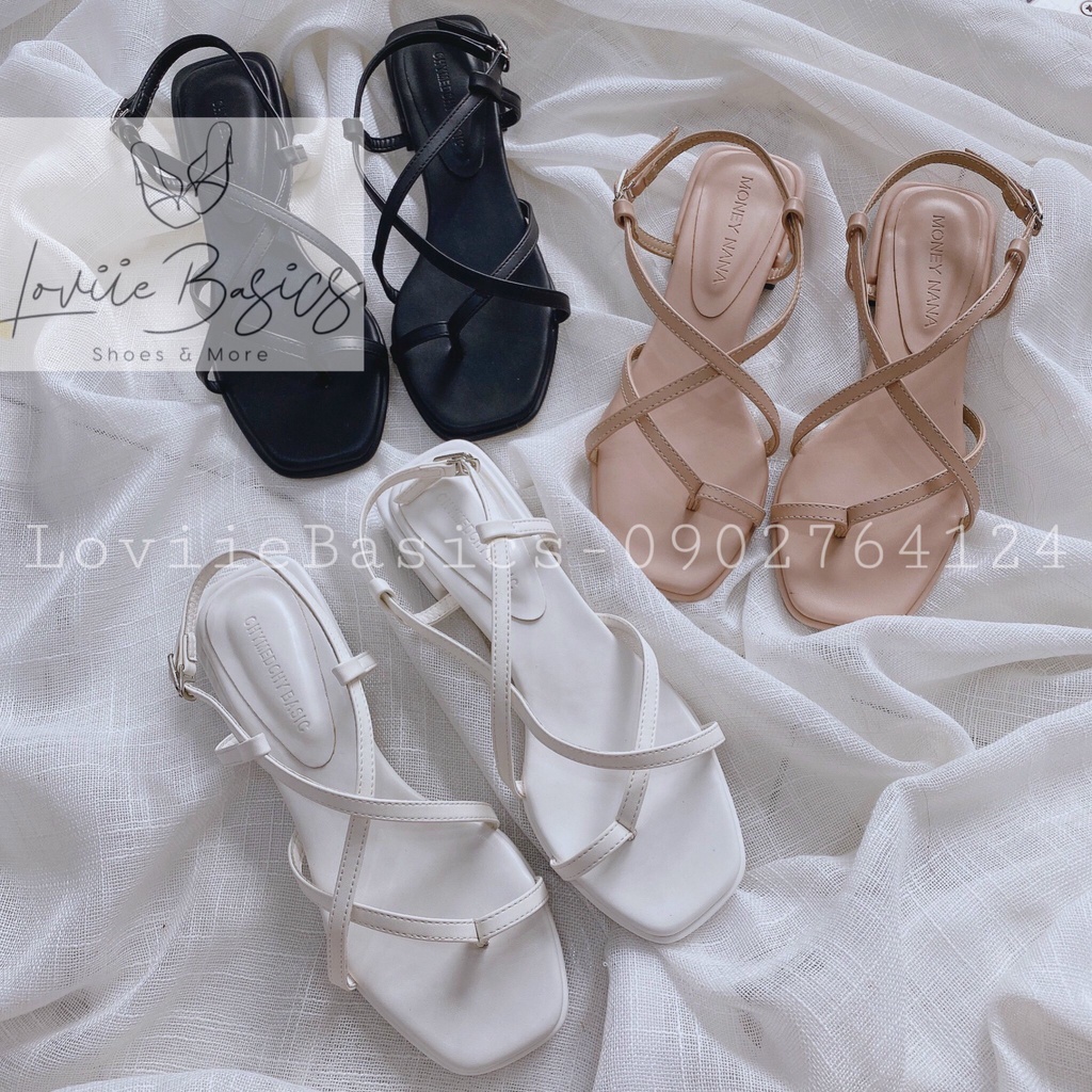 GIÀY SANDAL NỮ LOVIIEBASICS - SANDAL QUAI MẢNH XỎ NGÓN - SANDAL XỎ NGÓN NỮ ĐẾ BỆT S200612