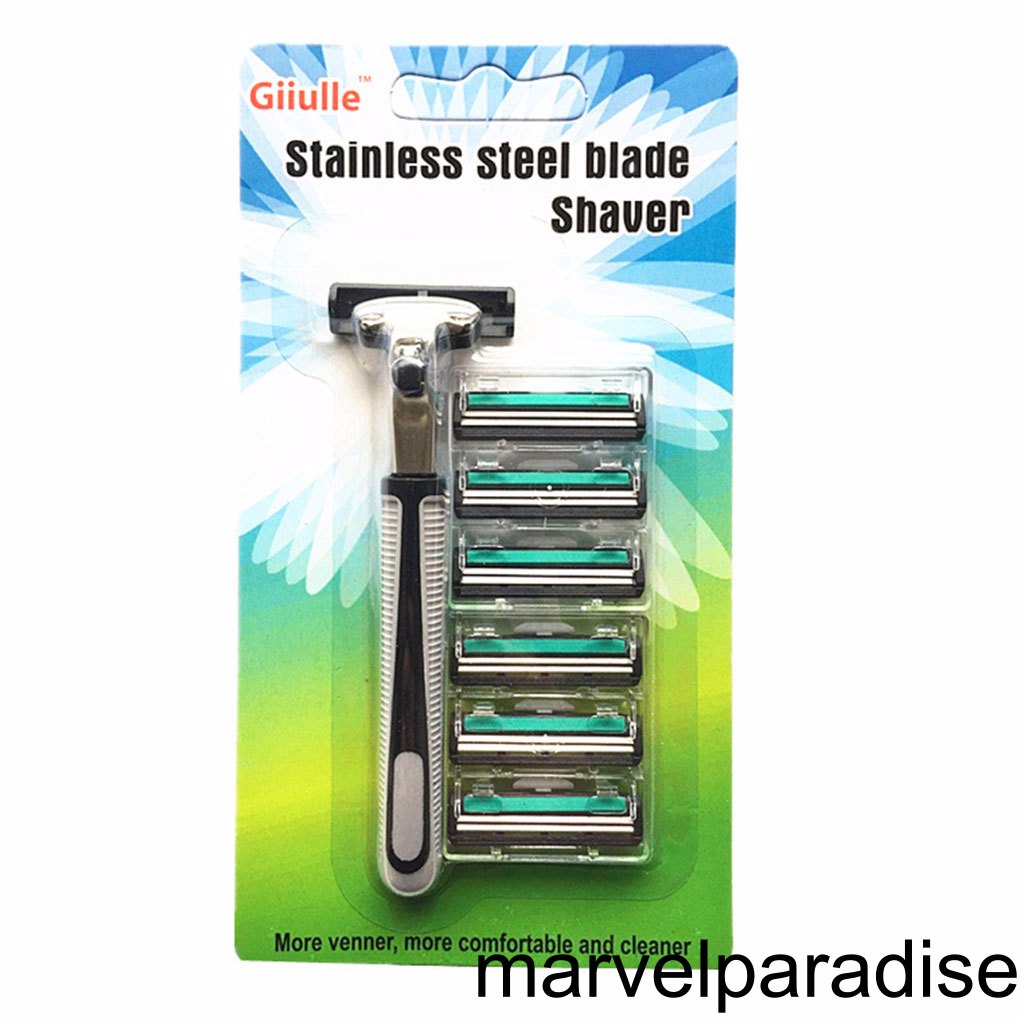 Men Shaving Beard Remover Stainless Steel Double Layer Body Hair Shaver Home User Barber Face Hair Razor