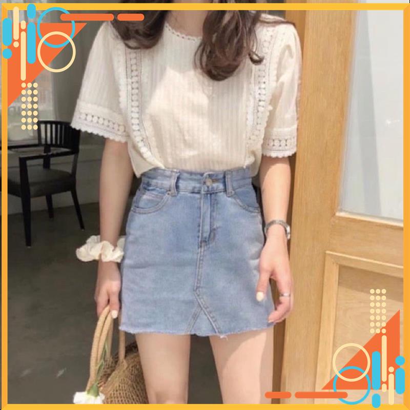 Áo trắng cộc tay ren áo sơ mi trắng áo sơ mi viền ren sơ mi tiểu thư MSP26874 | BigBuy360 - bigbuy360.vn