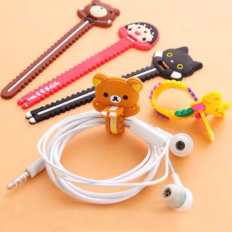 Cuốn Thu Gọn Sạc Cáp Tai Nghe - Phụ Kiện Điện Thoại Cute #6