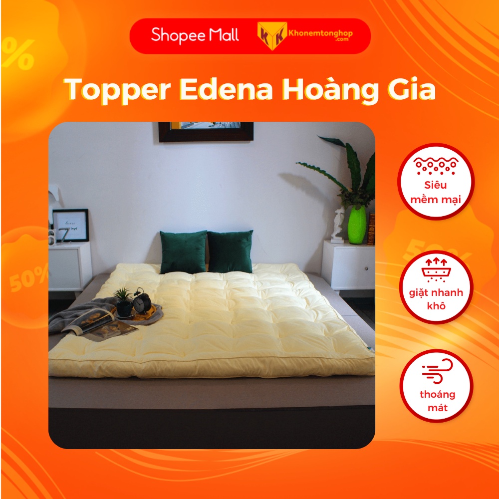 Topper nệm Hoàng Gia Edena chính hãng