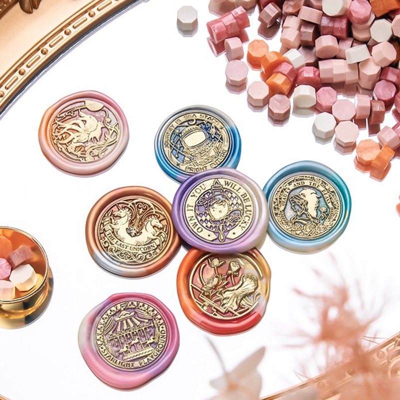 Bộ 50 Hạt Sáp Bát Giác Nhiều Màu Sắc Sáng Tạo