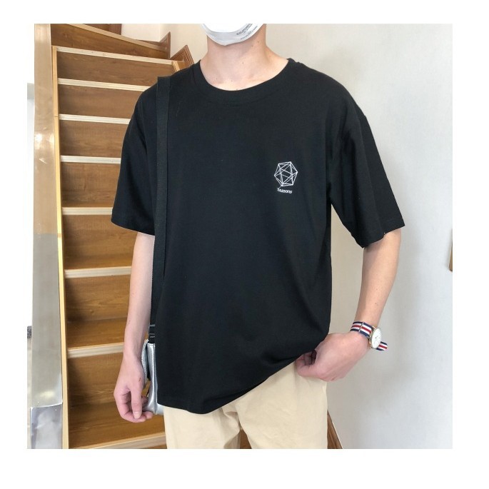 Áo thun nam nữ Hình học vải tốt Áo thun Unisex áo thun nam nữ (trắng, đỏ, đen) | BigBuy360 - bigbuy360.vn