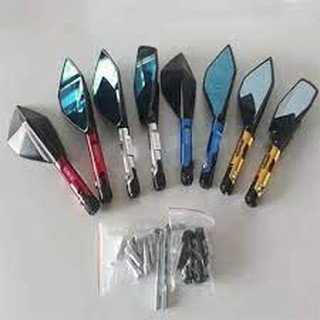 Gương 5 Cạnh Nhôm CNC Gập Xoay 360 độ Hàng Đẹp Full Hộp Gắn Các Dòng Xe Máy