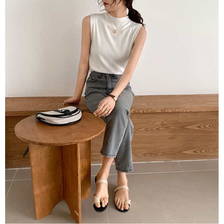 SUXI Áo Len Nữ Không Tay Thời Trang Hàn Quốc