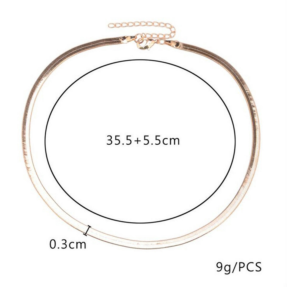 Vòng cổ mạ bạc / vàng chuỗi xương rắn kiểu dáng thời trang