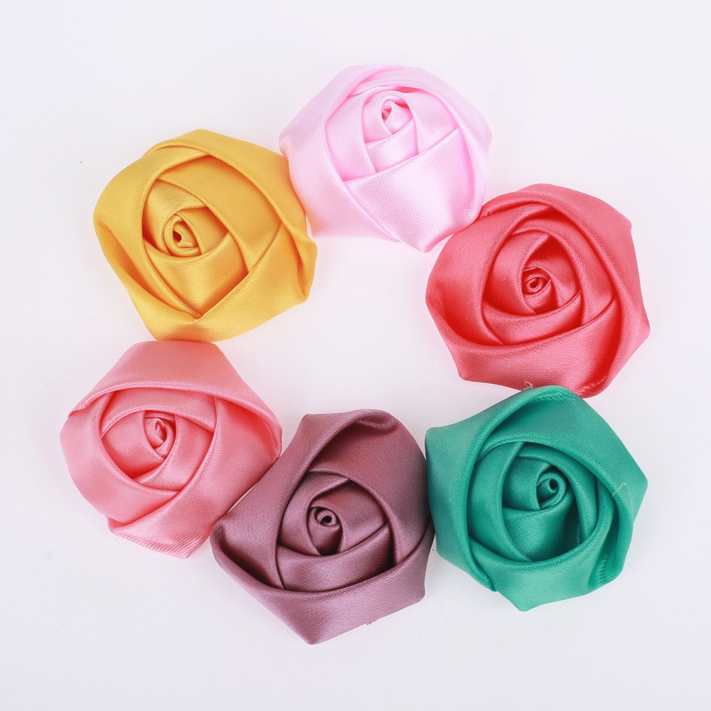 4cm bông hoa hồng lụa hoa handmade để trang trí kẹp tóc mũ trang phục