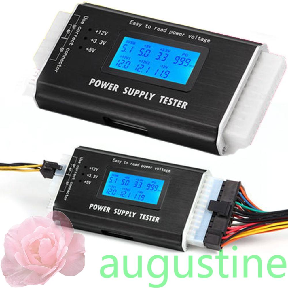 AUGUSTINE 20/24 Pin Supply Power Measuring Portable Diagnostic Tester Tools Power Supply Tester 1 pcs Digital LCD Screen Computer Diagnostic for PSU ATX SATA HDD Quick Check Diagnostic Tool for PC Host
