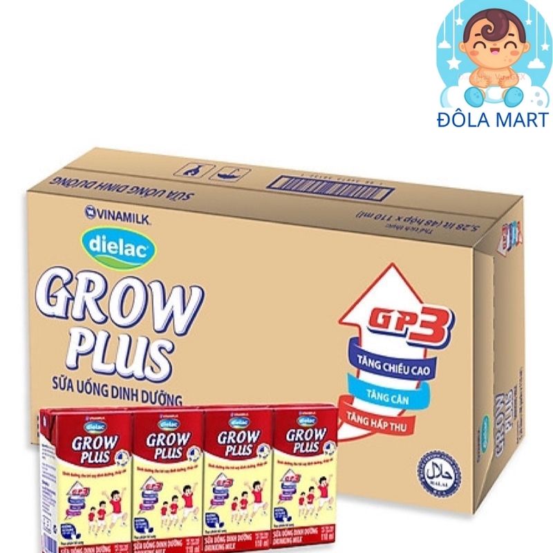 Thùng Sữa Bột Pha Sẵn Grow Plus Vinamilk 110ml [ date luôn mới ]