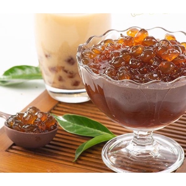 Trân châu caramel ĐEN 3Q BIBI JELLY bịch 2kg (trân châu giòn)