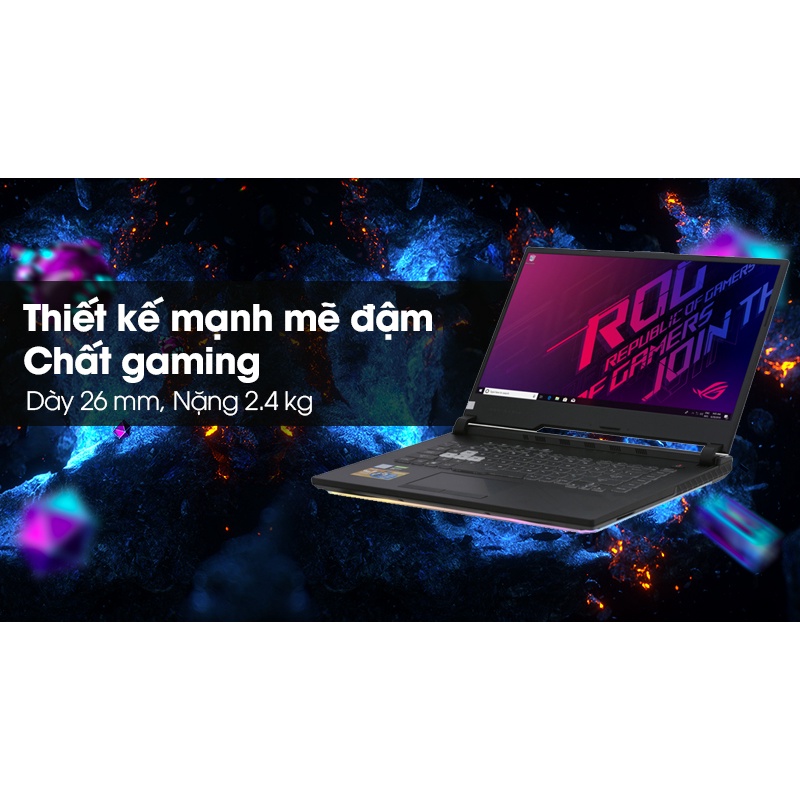 Laptop Asus Rog Strix G731GT I7 9750H/ SSD512/ GTX1650 4G/ 17.3inch/ Viền Mỏng/ 120hz/ LED GRB 7 MÀU