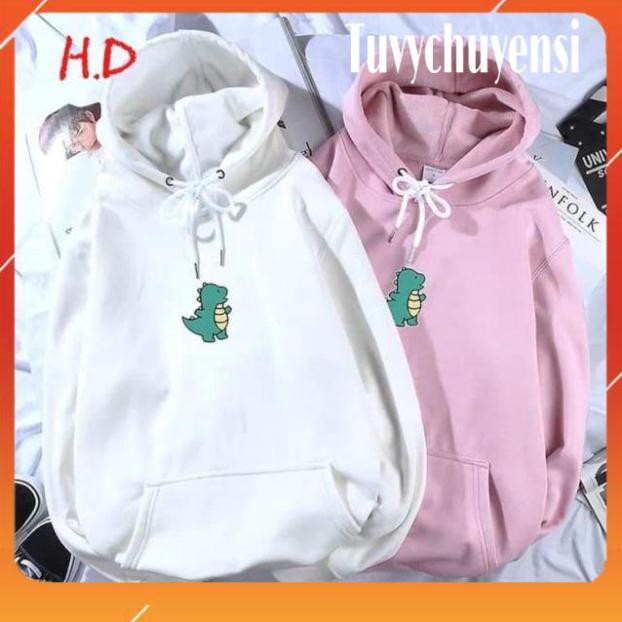 Áo hoodie ♥️FREESHIP♥áo nỉ bông in khủng long nhí xanh 3 màu như ảnh | BigBuy360 - bigbuy360.vn