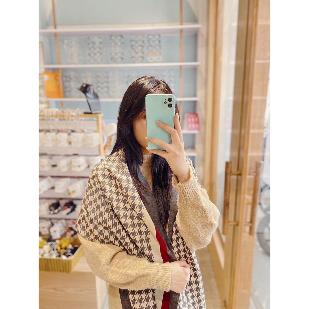 Khăn kẻ caro chất dạ cao cấp dày dặn leuleu.accessorize