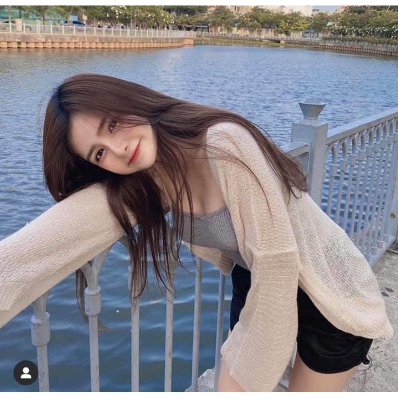Áo Khoác Nhẹ Cardigan Len Mỏng Hàn Quốc Loại 1 | BigBuy360 - bigbuy360.vn