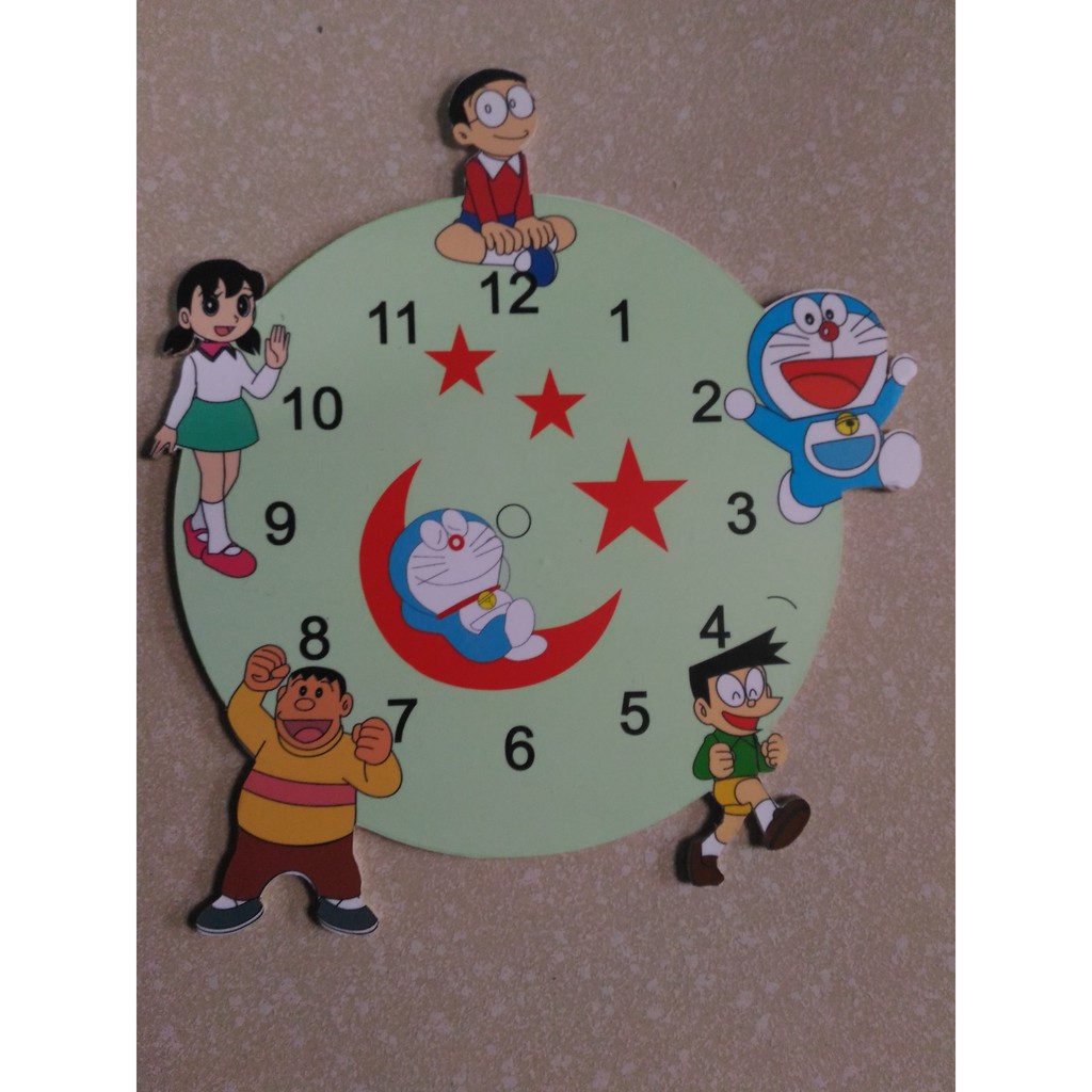 Đồng hồ treo tường Doremon và các bạn