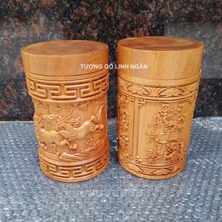 Hộp đựng chè gỗ thơm (đục mã đáo thành công)