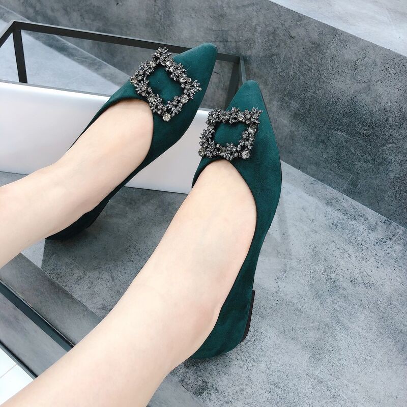 Min's Shoes - Giày Bệt Đá Da Lộn B356 Xanh