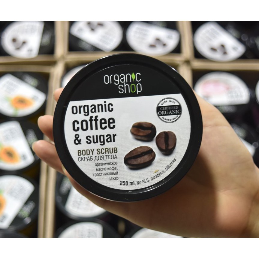 (Mẫu mới) Tẩy Da Chết Toàn Thân Organic Shop Coffee &amp; Sugar Body Scrub