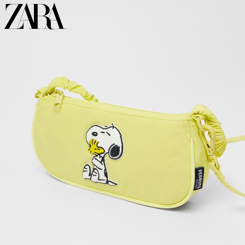 🔥 CÓ SẴN Túi Xách hoạ tiết Chó SNOOPY ® PEANUTS ZARA kèm dây đeo chéo