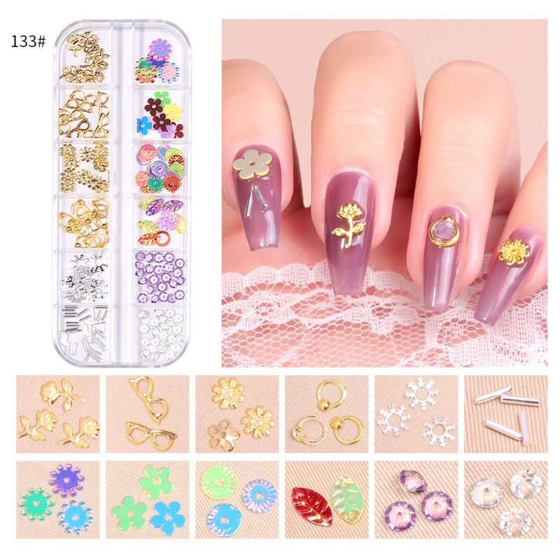 Phụ Kiện Hạt 3D Hình Vỏ Sò / Trái Tim Dùng Trang Trí Móng Nghệ Thuật