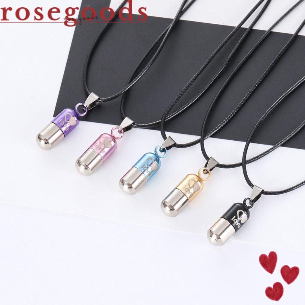 Rose Vòng cổ Mặt Viên Nang Đựng Nước Hoa Làm Quà Tặng