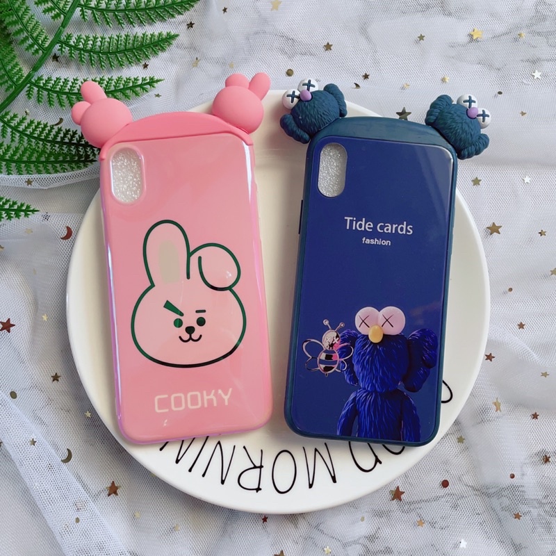 Ốp Lưng iPhone X/Xs Viền Nhựa Dẻo Đầu Thú Ngộ Nghĩnh