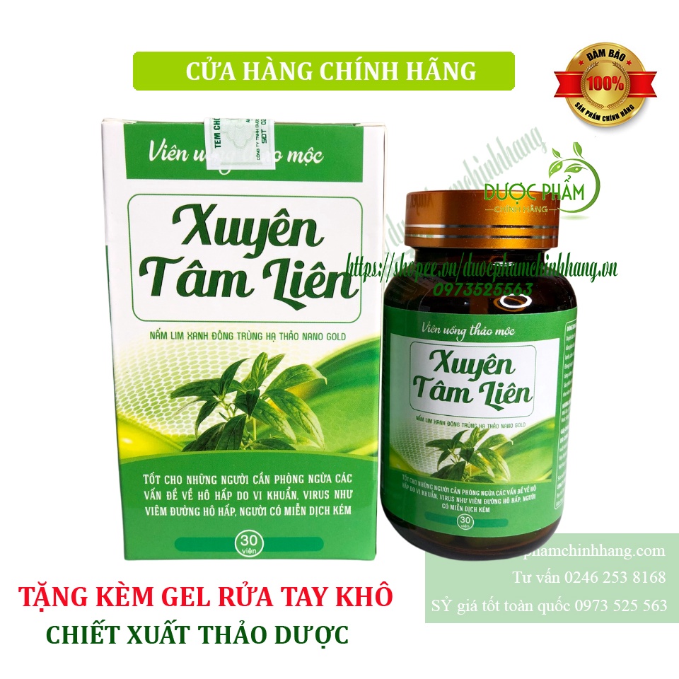 Viên uống thảo mộc Xuyên tâm Liên - phòng ngừa các vấn đề hô hấp